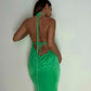 Open Back Slim Cami Strap Long Dresses